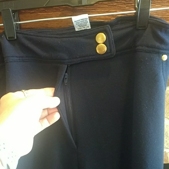 #1063 Bestow Wear Navy Blue stretch Trouser sz XL (14-16?) - Picture 4 of 12